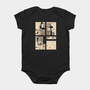 Cali, Colombia City Map Typography - Vintage Baby Bodysuit